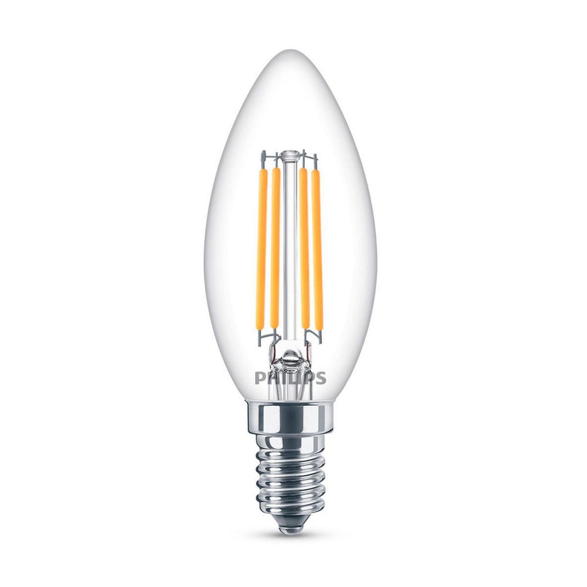 Foco Led Vela Filamento E14 4.5W Luz Fría, marca Philips - Foto Principal