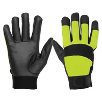 Guantes para Mecánico Alta Visibilidad Poliuretano Verde