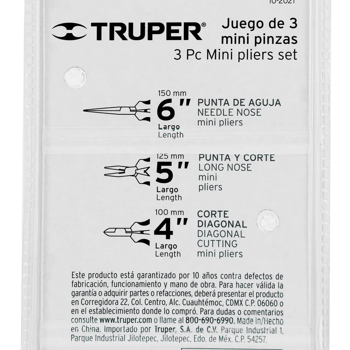 Juego Pinzas Miniaturas 3 Piezas, marca Truper - Foto 2
