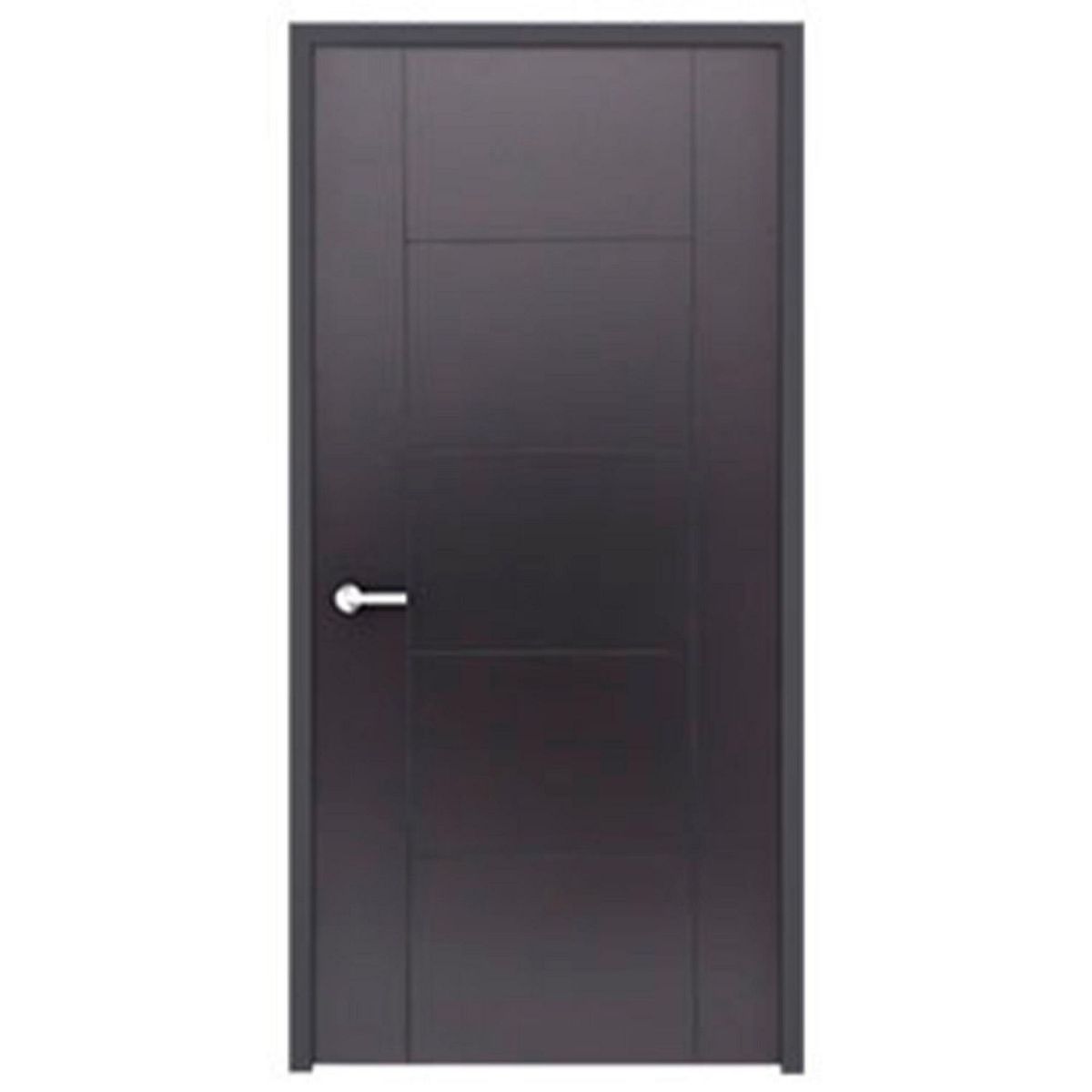 Multimarca - Puerta Tambor MDF Capri Rauteada Chocolate 70 x 213 cm
