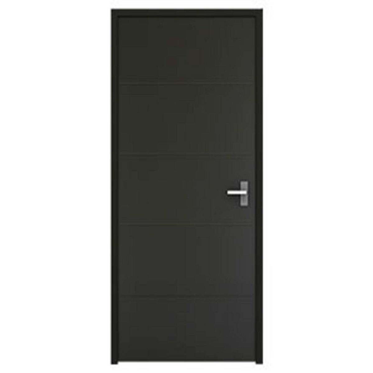 Provepuertas - Puerta de Acero Passion 4 Lineas de 80 x 213cm Chocolate