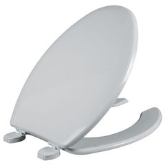 Asiento Alargado Frente Abierto Con Tapa Color Blanco
