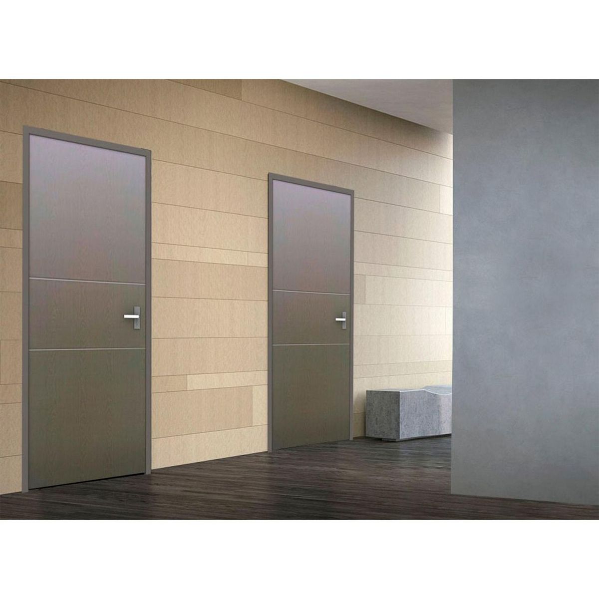 Puerta de Acero Passion 2 Lineas de 85 x 213cm Gris, marca Provepuertas - Foto 2