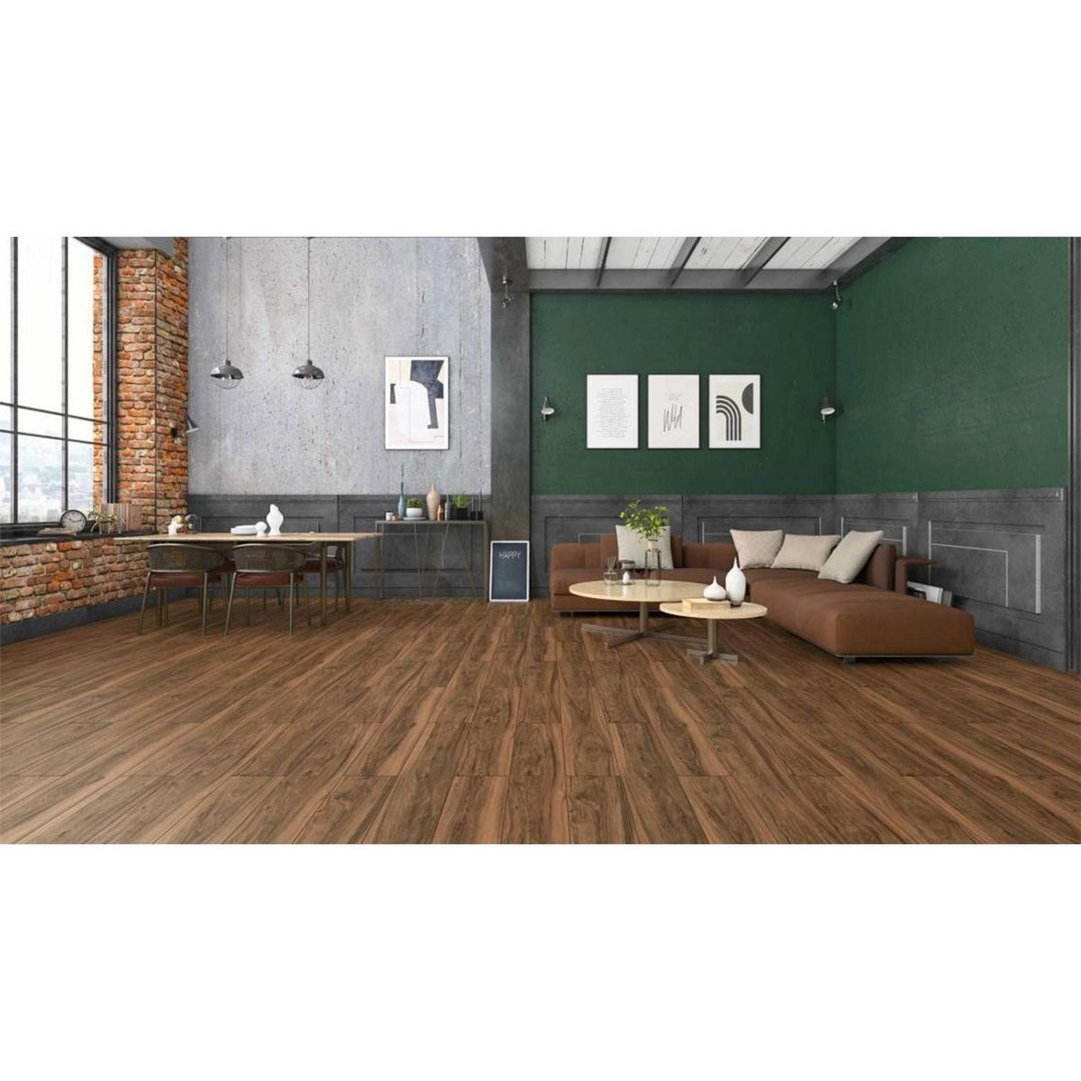 Nuvow - Piso Laminado Biselado 8 mm Luxe Astana 21 x 122 cm Mate 2.374 m2
