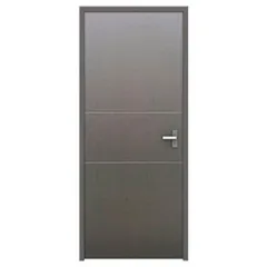 Puerta de Acero Passion 2 Lineas de 90 x 213cm Gris