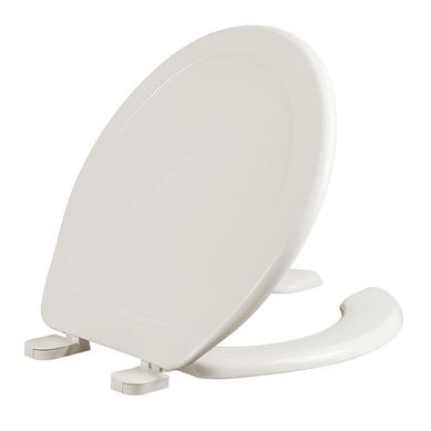 Asiento Plastico Redondo Frente Abierto Hueso