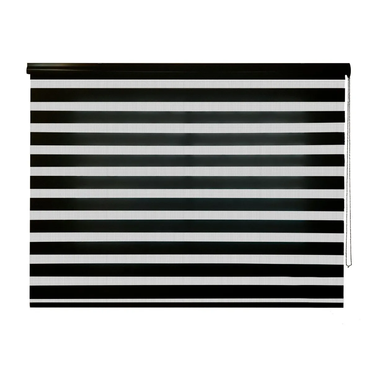 Deco Persiana - Persiana Duo Premium Enrollable Negro 120 x 250 cm