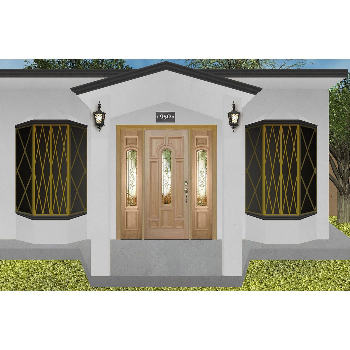 ** Marca Nueva ** - Puerta 610-I 91Cm Fijo 605 41Cm Y Marco 1-1-91X215