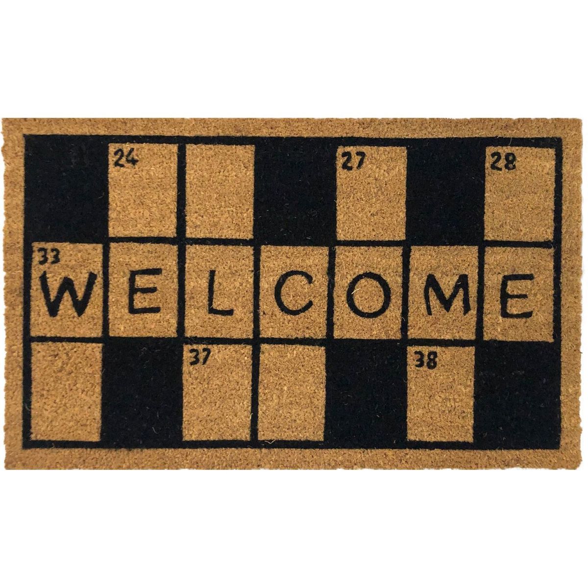 Just Home Collection - Tapete para entrada Coco Words de 45 x 75 cm