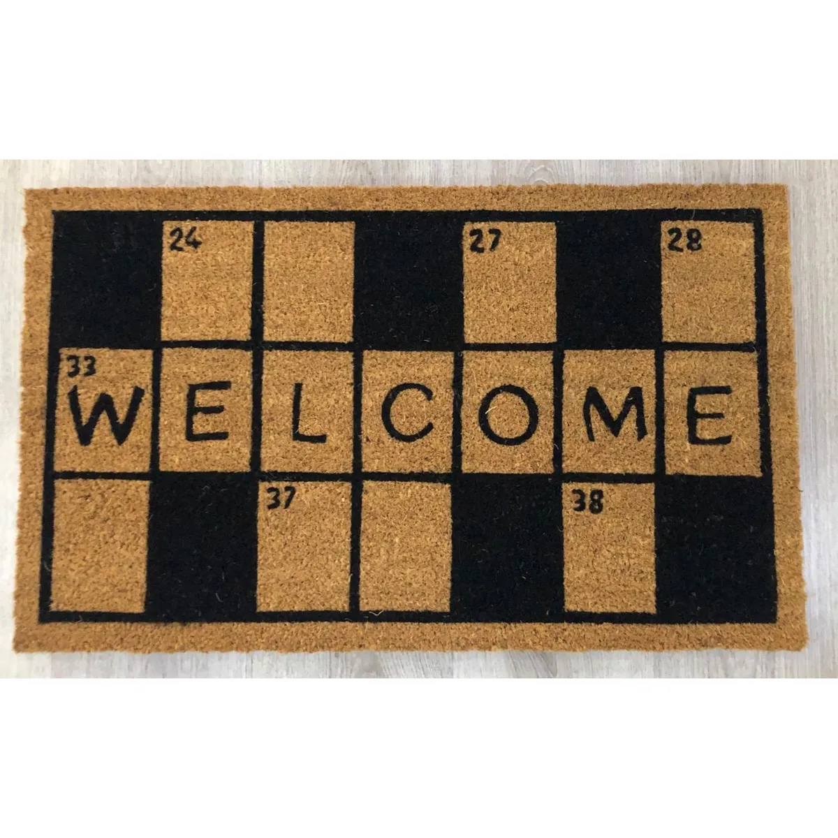 Just Home Collection - Tapete para entrada Coco Words de 45 x 75 cm