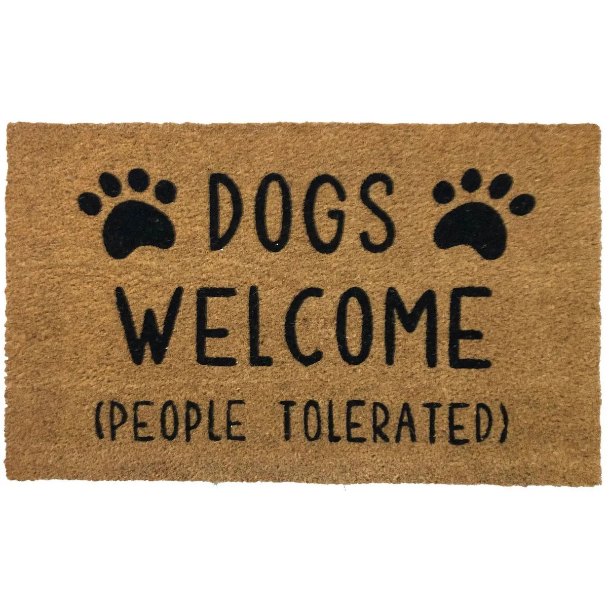 Tapete para entrada Coco Dogs Welcome de 45 x 75 cm, marca Just Home Collection - Foto Principal