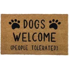 Tapete para entrada Coco Dogs Welcome de 45 x 75 cm
