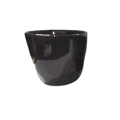 Maceta Cer�mica Rombo Negro 13 cm.