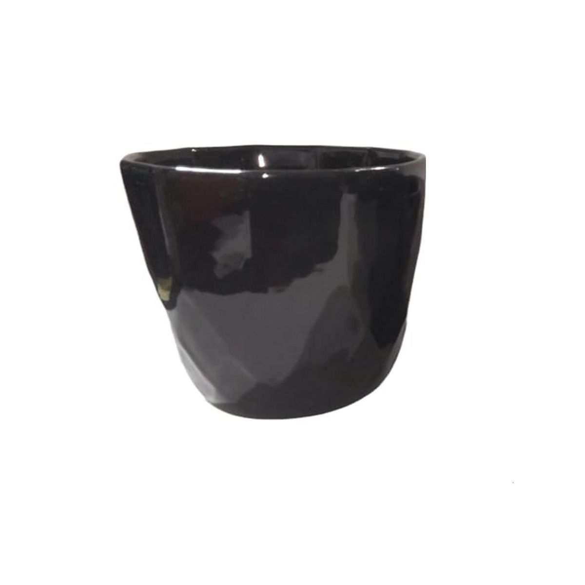 Home & Deco by Jacze - Maceta Cerámica Rombo Negro 13 cm.