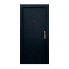 Puerta Seguridad Estocolmo Negra Izquierda 95 x 215 cm