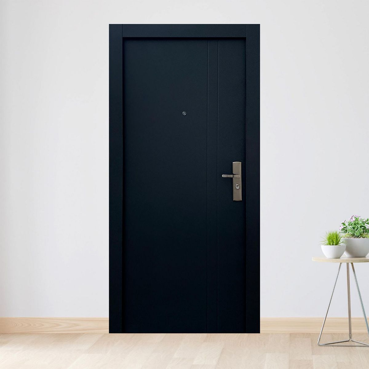 Puerta Seguridad Estocolmo Negra Izquierda 95 x 215 cm, marca Holztek - Foto 2
