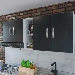 Mueble Superior de Cocina Wengue/Blanco