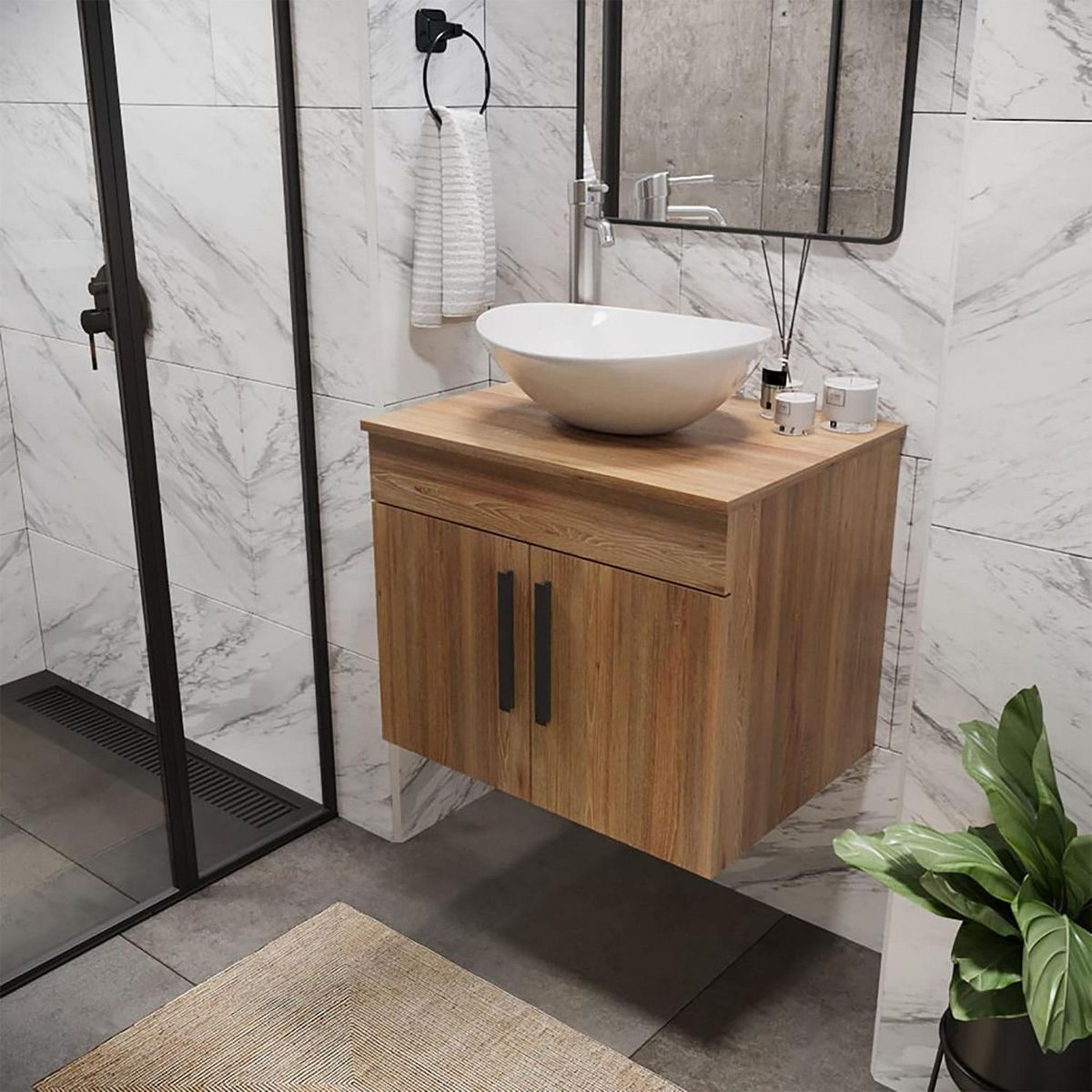 Mueble Lavamanos Rob Miel 60 cm, marca Practimac - Foto 2
