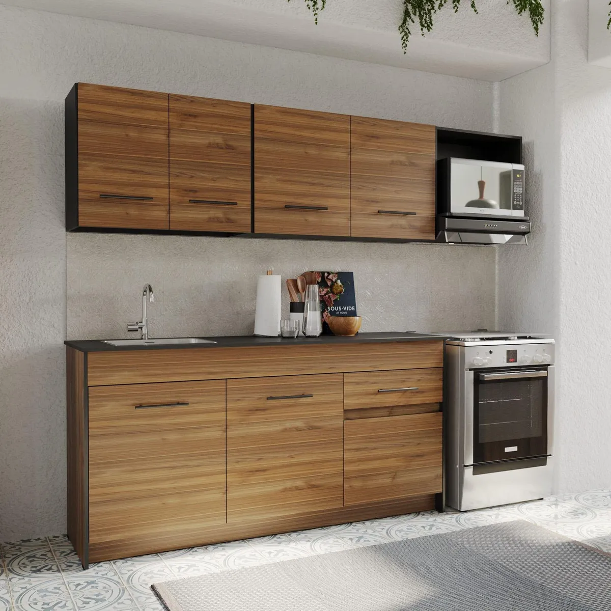 Practimac - Cocina Integral LOG Wenge 1.8m