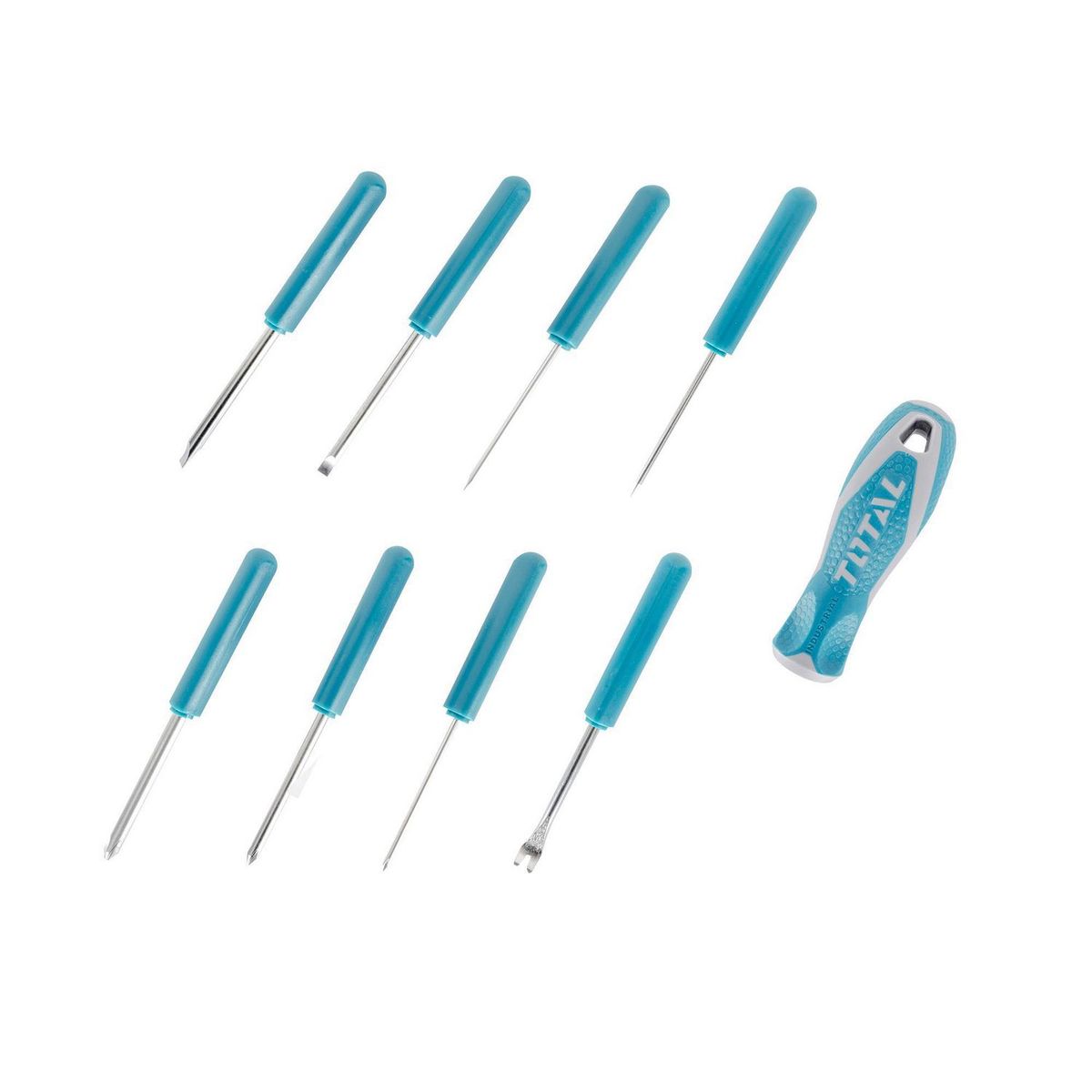 Total - Set Desarmador Comfort Grip con Puntas Intercambiables 9 Piezas