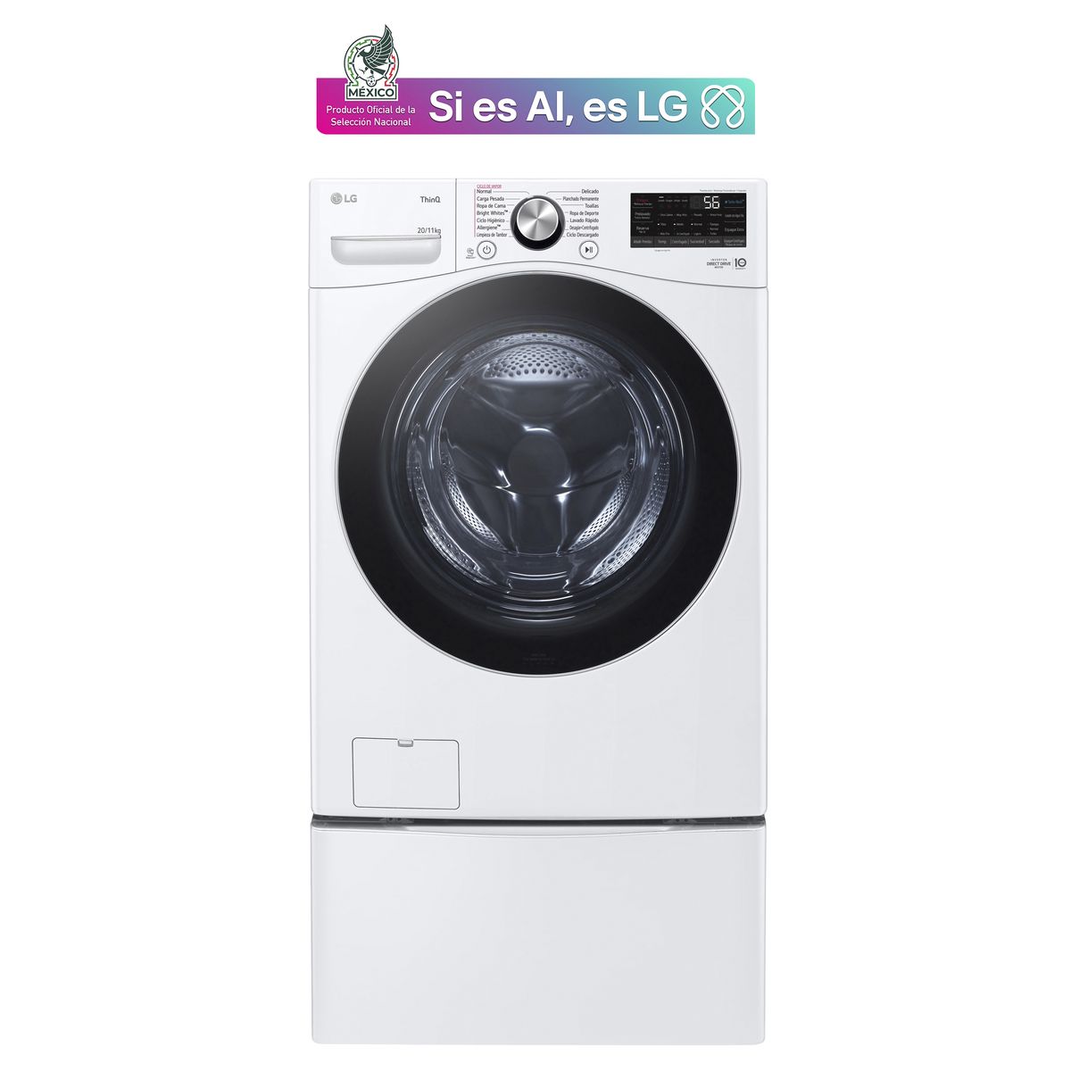 Lg - Lavasecadora Carga Frontal 20/11 KG