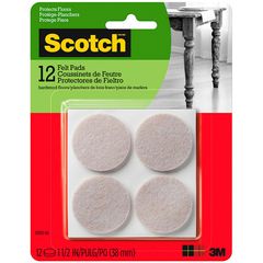 Protectores de Fieltro Redondos Scotch, 12 piezas