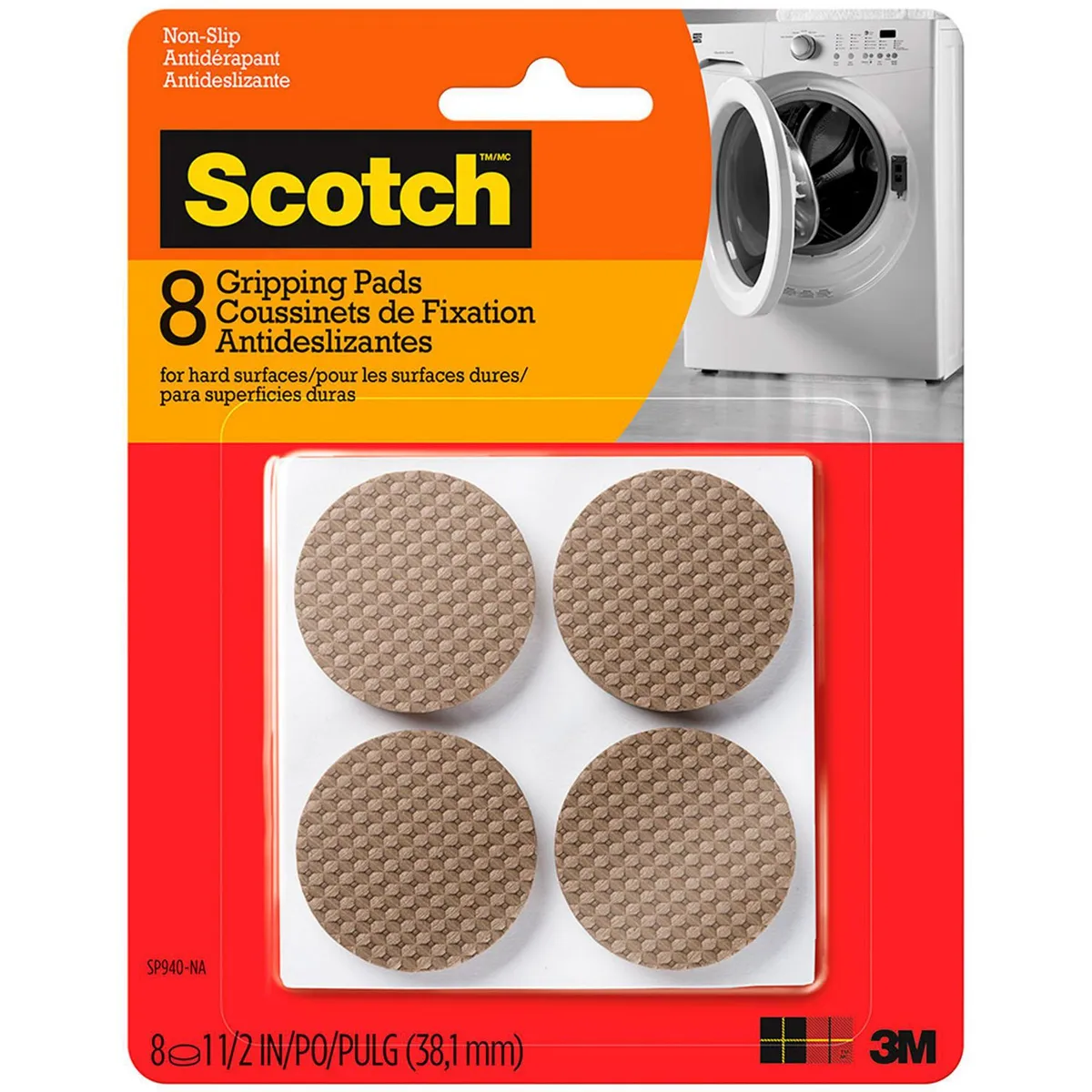 Scotch - Anti-deslizantes Scotch, 8 Piezas, 3.8 cm