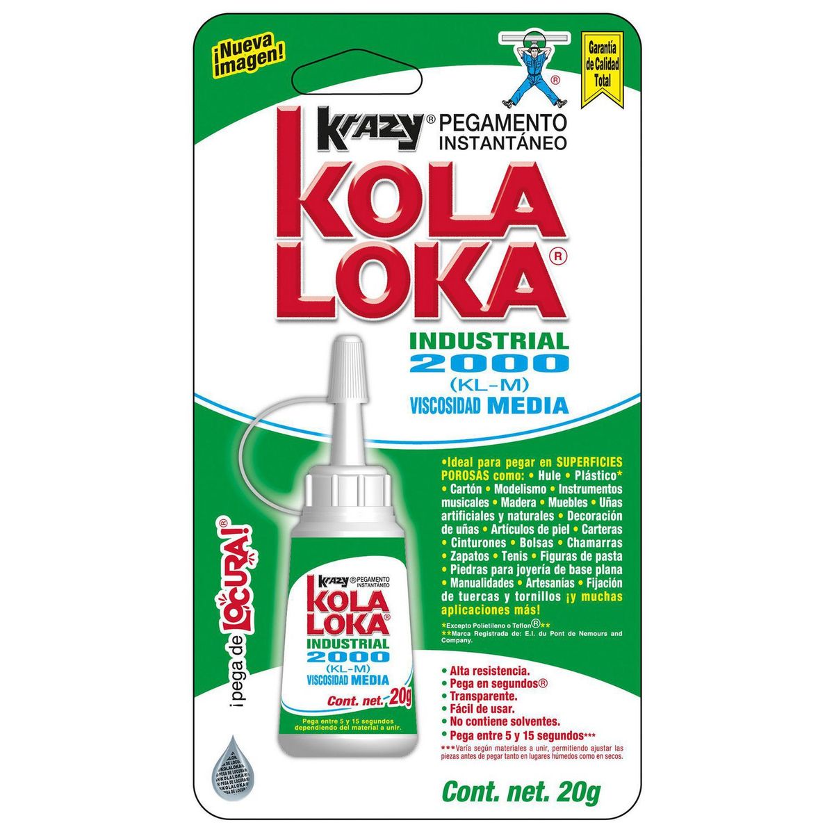Pegamento Kola Loka Industrial 20 g, marca Kola Loka - Foto Principal
