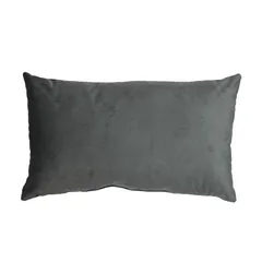 Cojín Decorativo Terciopelo Gris 50 x 30 cm