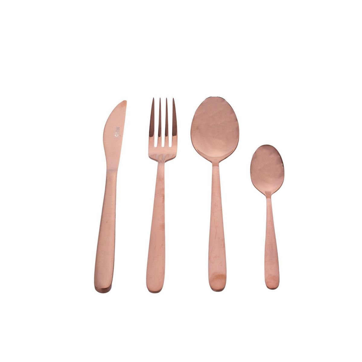 Nuvo - Juego 16 cubiertos Florencia rose gold