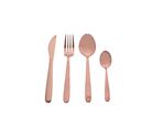 Juego 16 cubiertos Florencia rose gold