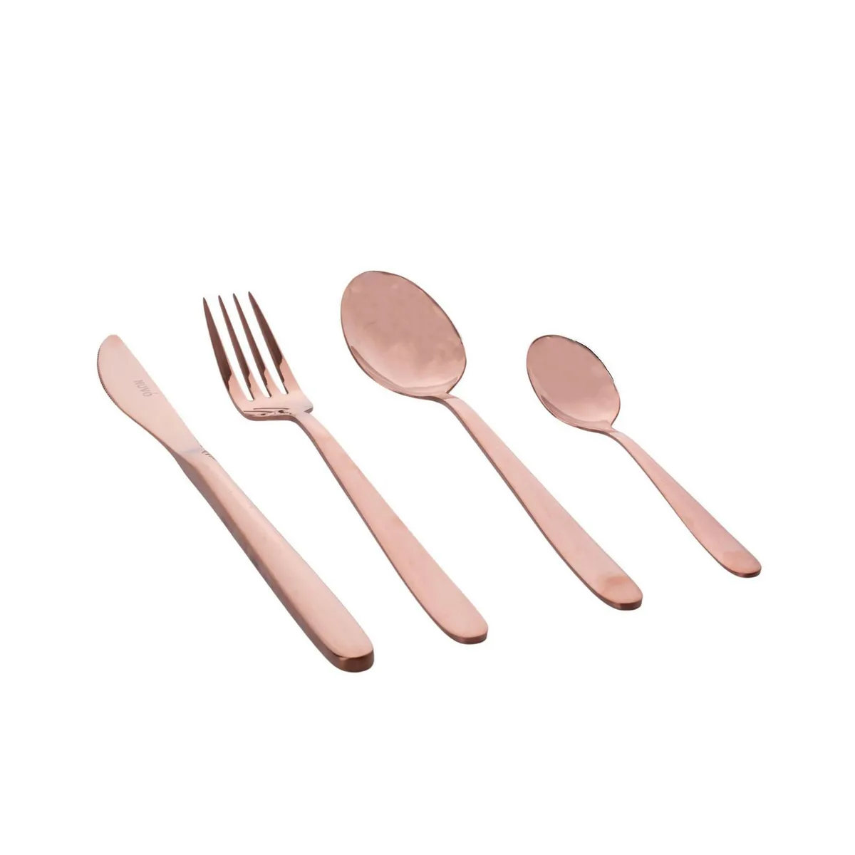 Nuvo - Juego 16 cubiertos Florencia rose gold