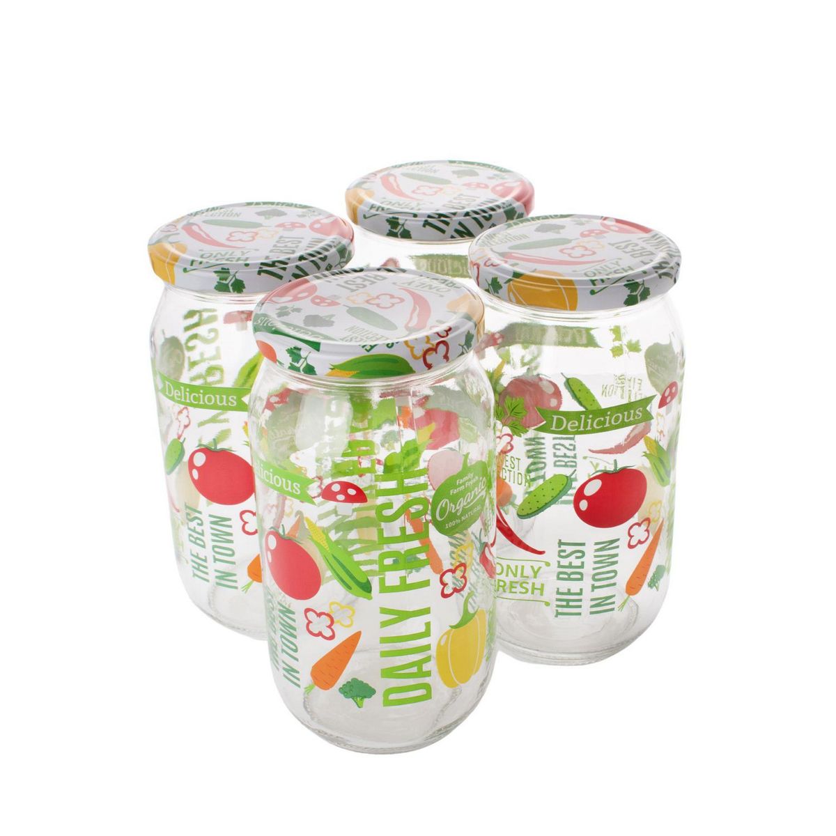 Set de 4 frascos de 1 l, marca Top Choice - Foto 2