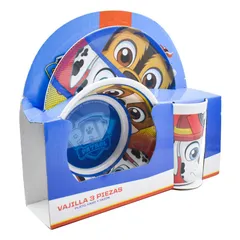 Juego 3 piezas Paw Patrol Niño ( plato / tazón /vaso )