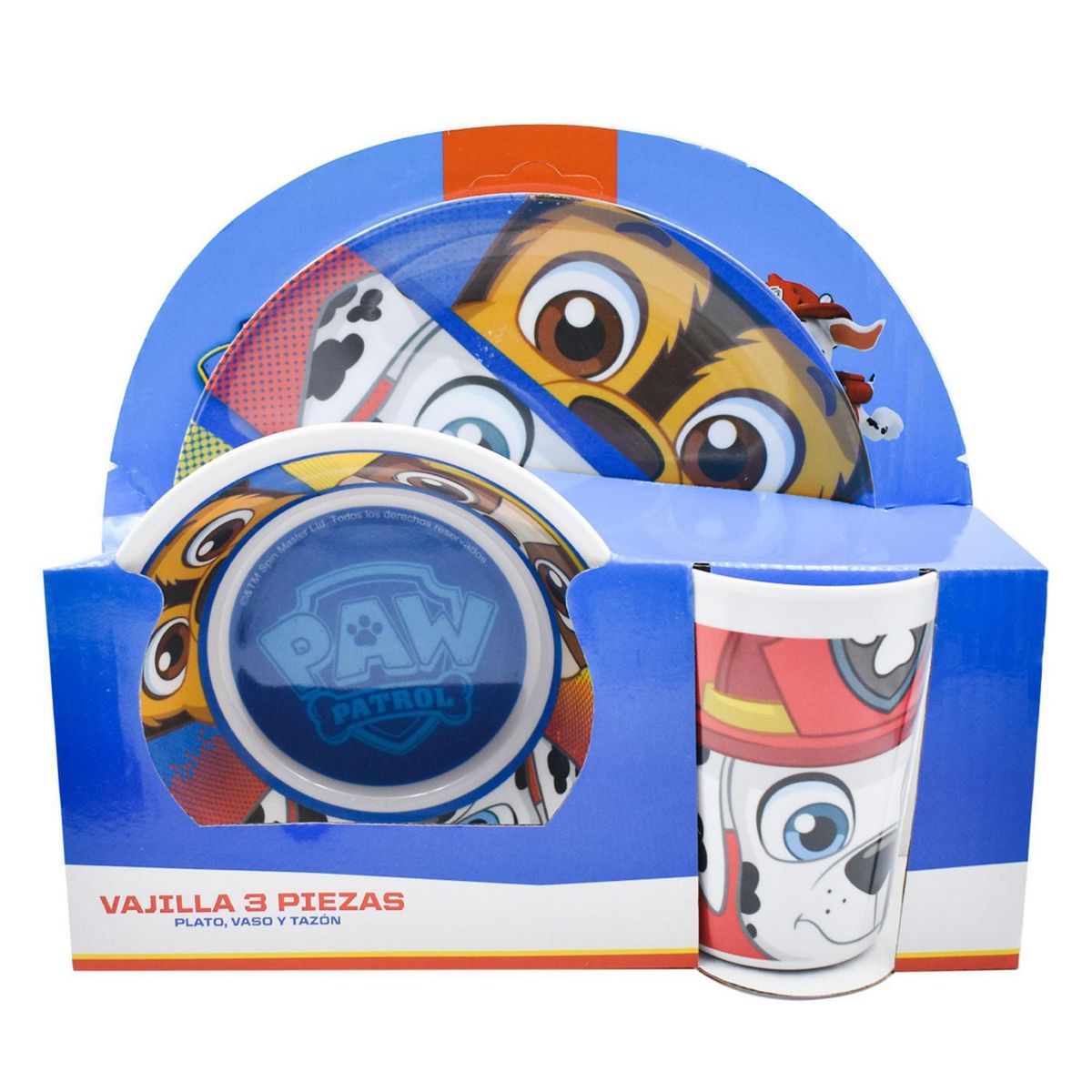 Fun Kids - Juego 3 piezas Paw Patrol Niño ( plato / tazón /vaso )