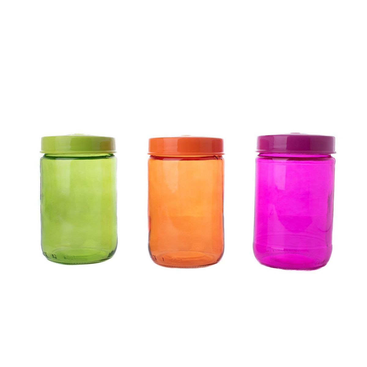 Top Choice - Set 3 frascos verde, naranja, rosa 660 mililitros