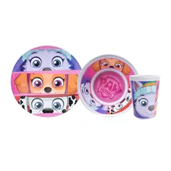 Juego 3 piezas Paw Patrol Niña (plato / tazón / vaso)