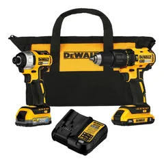 Combo Taladro Percutor 1/4" + Atornillador de 1/2" 20V Max Con Bateria
