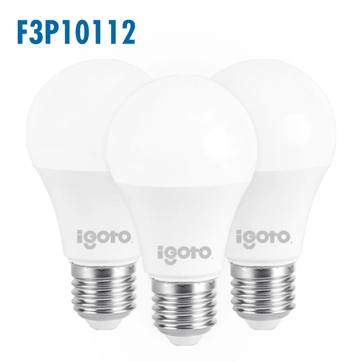 Pack de 3 Focos Led A60, marca Igoto - Foto Principal