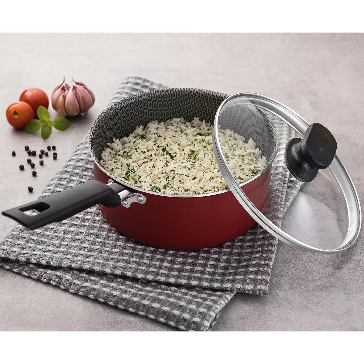 Tramontina - Batería de cocina roja 38 piezas Berlín