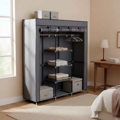 Armario de tela gris