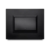 Apagador Esc. Simple 16 Amp con Luz Piloto + Placa Decorativa Negro