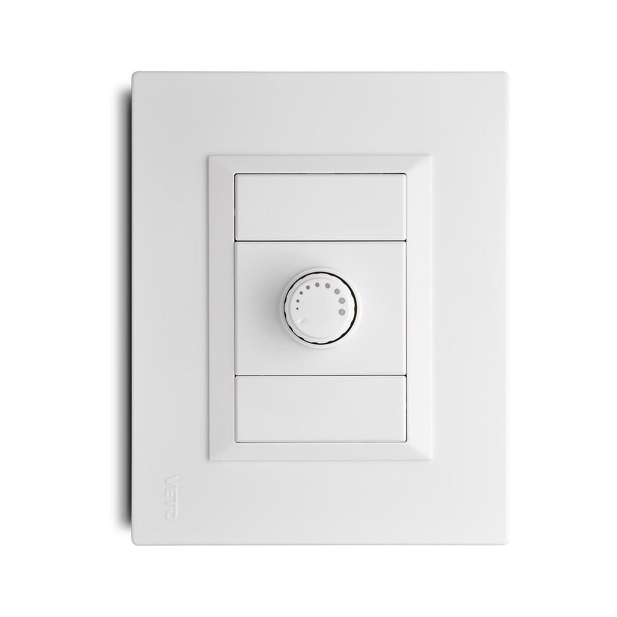 Veto - Dimmer Simple de 400W Armado con Placa Decorativa Blanco