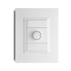 Dimmer Simple de 400W Armado con Placa Decorativa Blanco