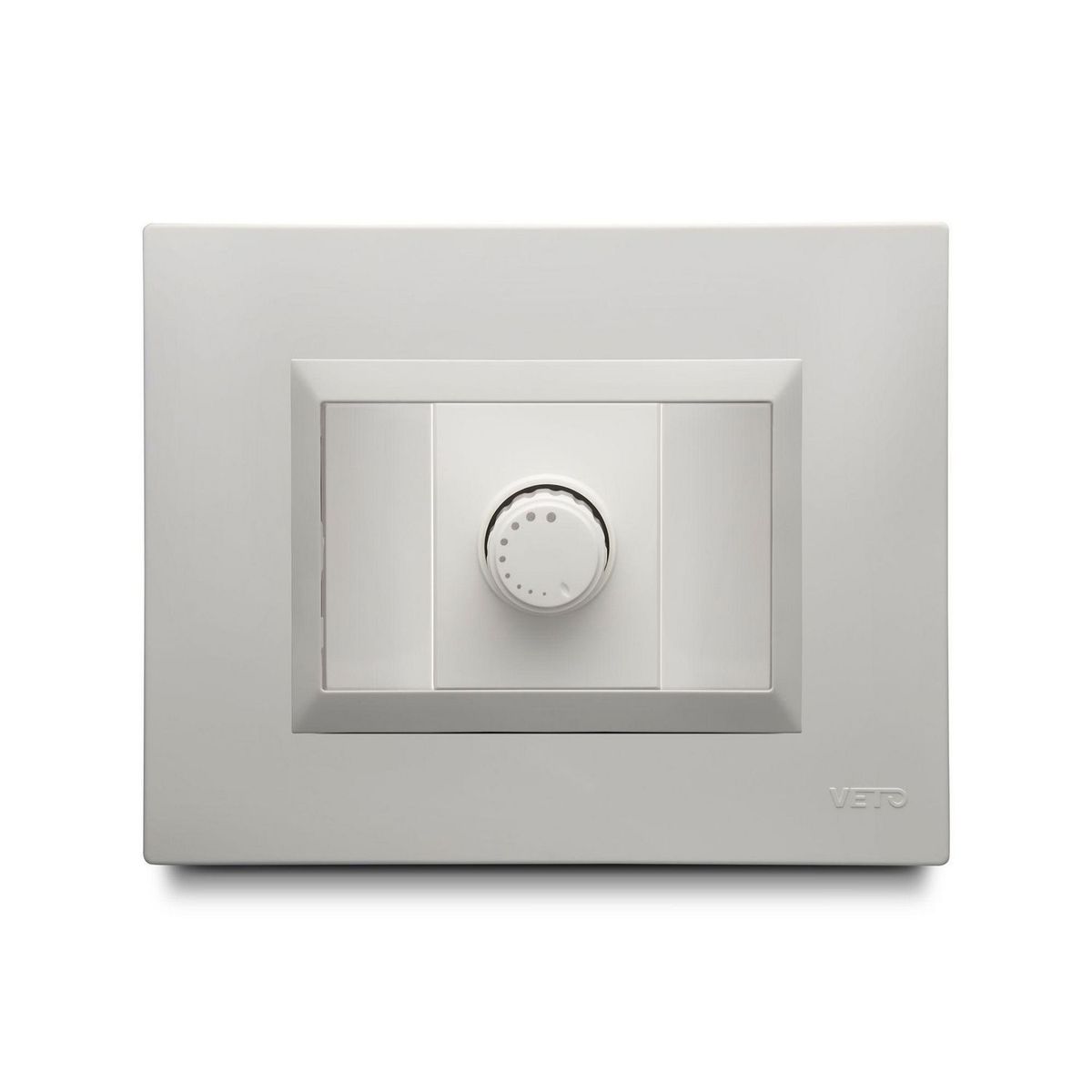 Veto - Dimmer Simple de 400W Armado con Placa Decorativa Blanco