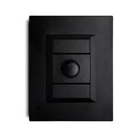 Dimmer Simple de 400W Armado con Placa Decorativa Negro