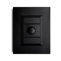 Dimmer Simple de 400W Armado con Placa Decorativa Negro