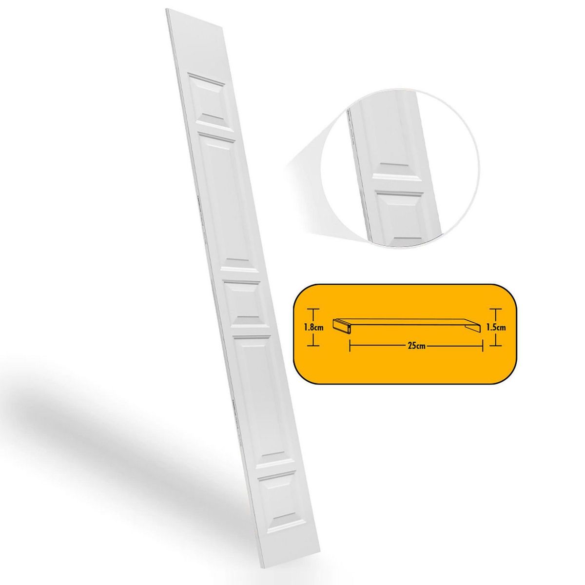 Lamitec Elegance Blanco 1.83m x 25cm, marca MERIDIAN PRO - Foto Principal