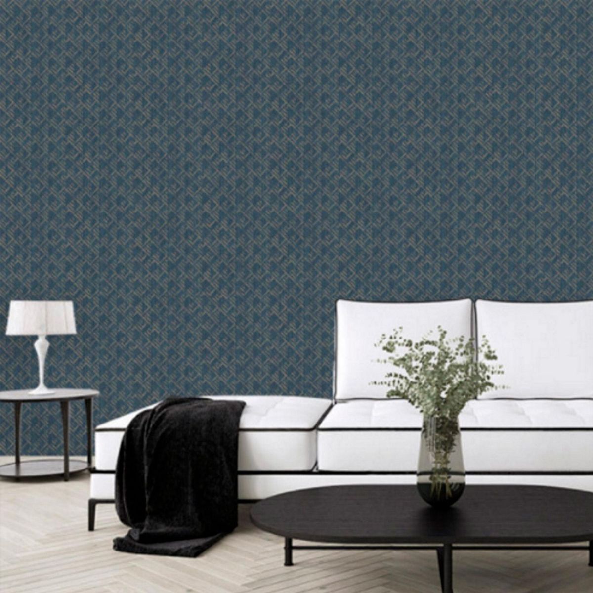 Debut - Papel tapiz Texstyle de 10.05 x 0.53 m Azul marino