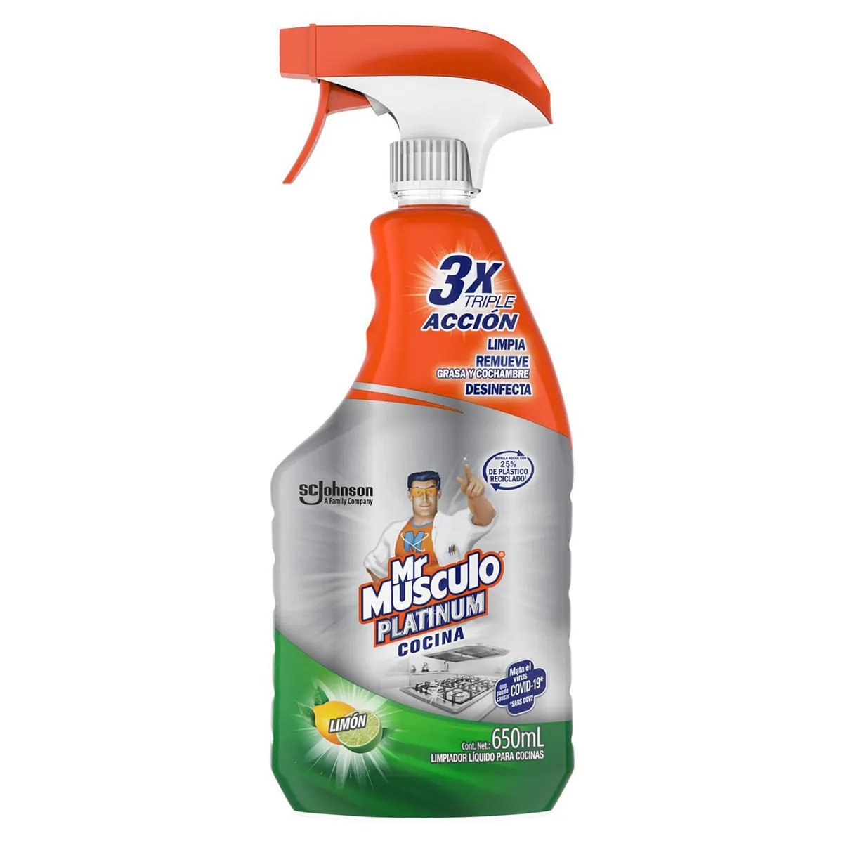 Limpiador Atomizador de Cocinas Platinum 650 ml, marca Mr Musculo - Foto Principal